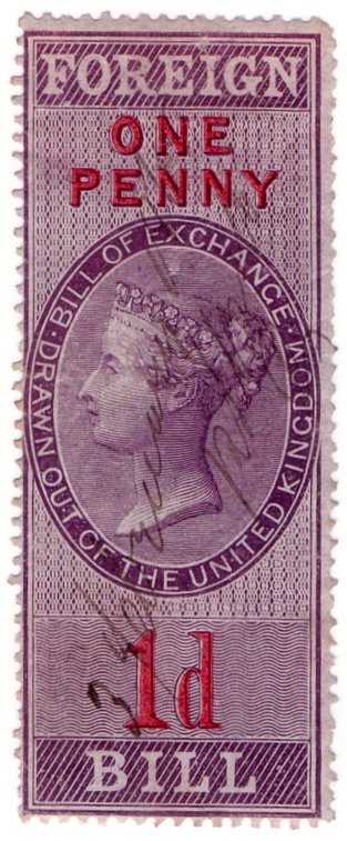 (I.B) QV Revenue : Foreign Bill 1d (1857)
