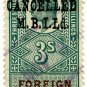 (I.B) Edward VII Revenue : Foreign Bill 3/- (MBI pre-cancel)