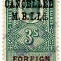 (I.B) Edward VII Revenue : Foreign Bill 3/- (MBI pre-cancel)