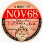 (I.B) GB Revenue : Car Tax Disc (Disabled Driver 1968)