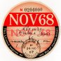 (I.B) GB Revenue : Car Tax Disc (Disabled Driver 1968)