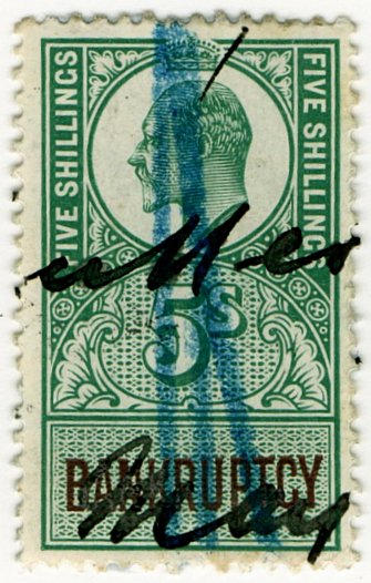 (I.B) Edward VII Revenue : Bankruptcy 5/-