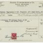 (I.B) George V Revenue : Contract Note (Northern Ireland) 6d (complete doc)