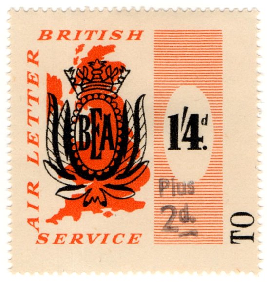 (I.B) Cinderella Collection : BEA Airway Letter Service 1/6d