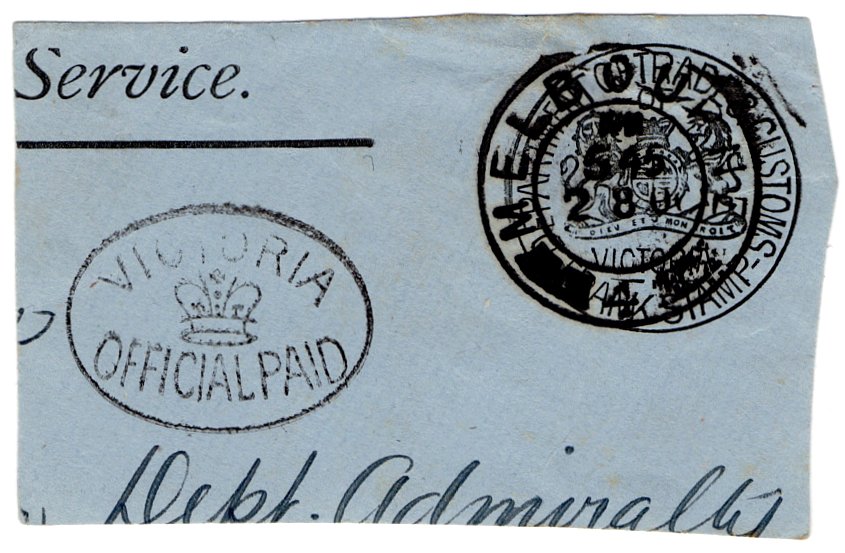 (I.B) Australia Postal : Victoria Frank Stamp (Trade & Customs)