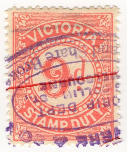 (I.B) Australia - Victoria Revenue : Stamp Duty 9d