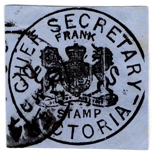 (I.B) Australia Postal : Victoria Frank Stamp (Chief Secretary)