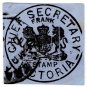 (I.B) Australia Postal : Victoria Frank Stamp (Chief Secretary)