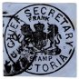 (I.B) Australia Postal : Victoria Frank Stamp (Chief Secretary)