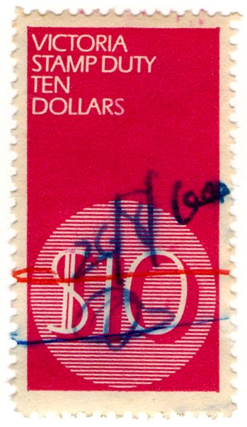 (I.B) Australia - Victoria Revenue : Stamp Duty $10