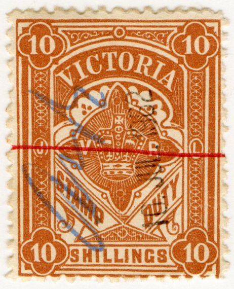 (I.B) Australia - Victoria Revenue : Stamp Duty 10/-