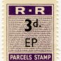 (I.B) Rhodesia Railways : Parcels Stamp 3d