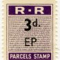 (I.B) Rhodesia Railways : Parcels Stamp 3d