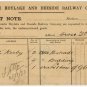 (I.B) Seacombe, Hoylake & Deeside Railway : Consignment Note 1893