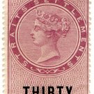 (I.B) Straits Settlements Revenue : Duty 30c
