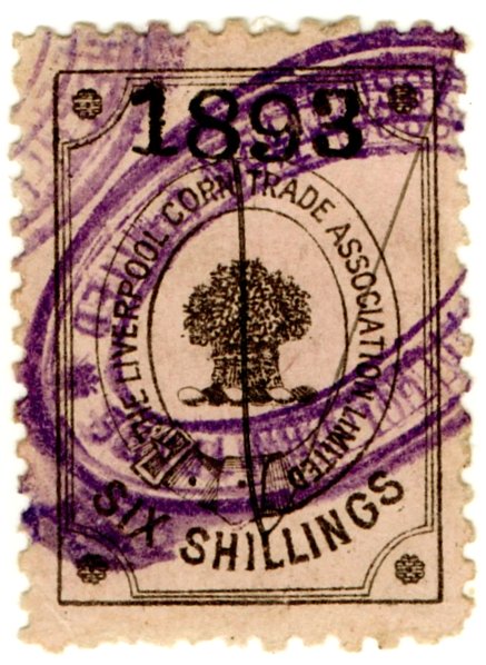 (I.B) Liverpool Corn Trade Association :  Fee Stamp 6/-