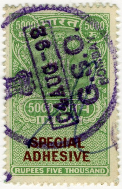 (I.B) India Revenue : Special Adhesive 5,000R