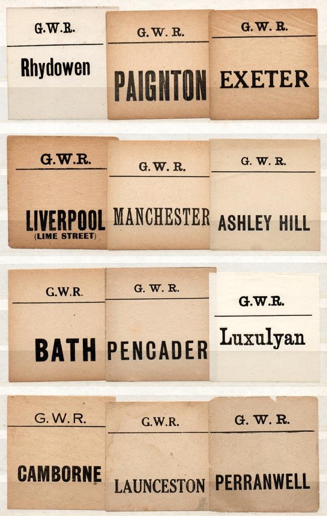 (I.B) Great Western Railway : Parcel Label Collection