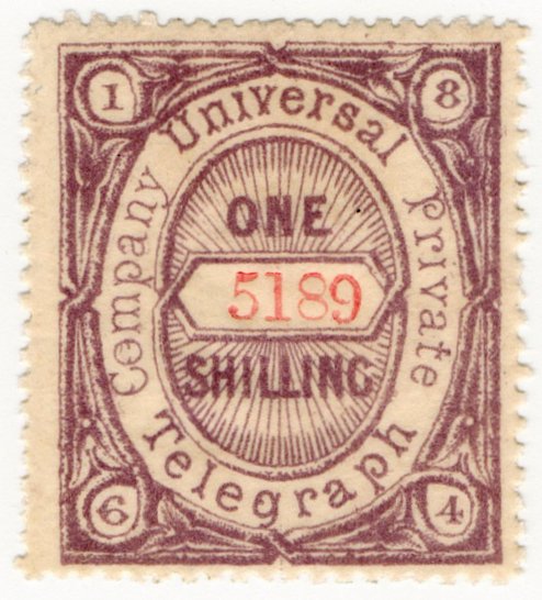(I.B) Universal Telegraph Company : 1/- Brown & Red