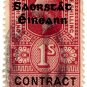 (I.B) George V Revenue : Contract Note (Ireland) 1/- OP