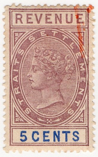(I.B) Straits Settlements Revenue : Duty 5c