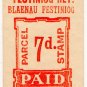 (I.B) Festiniog Railway : Parcel Stamp 7d (Blaenau Festiniog)