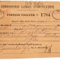 (I.B) Cheshire Lines Committee Railway : Foreign Voucher (1899)