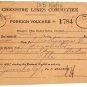 (I.B) Cheshire Lines Committee Railway : Foreign Voucher (1899)