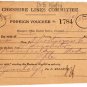 (I.B) Cheshire Lines Committee Railway : Foreign Voucher (1899)