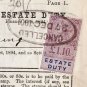 (I.B) QV Revenue : Estate Duty £1 10/- (complete document)