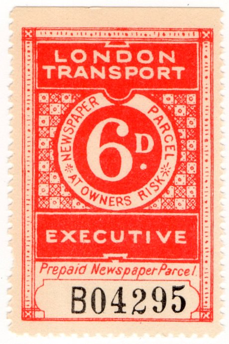 (I.B) London Transport Executive : Railway Newspapers 6d