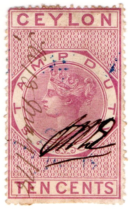 (I.B) Ceylon Revenue : Stamp Duty 10c