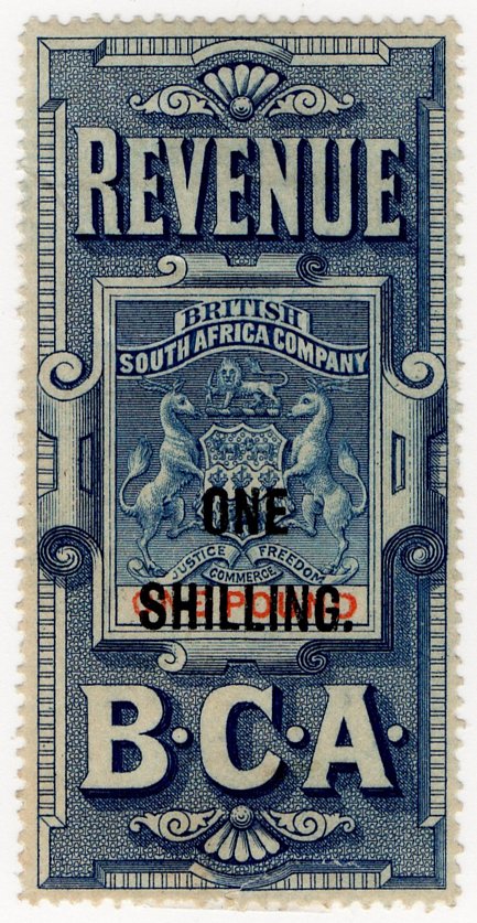 (I.B) Rhodesia/British Central Africa Revenue : Duty 1/- on &Acirc;&pound;1 OP