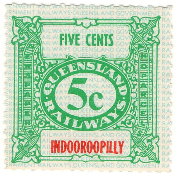 (I.B) Australia - Queensland Railways : Parcel 5c (Indooroopilly)