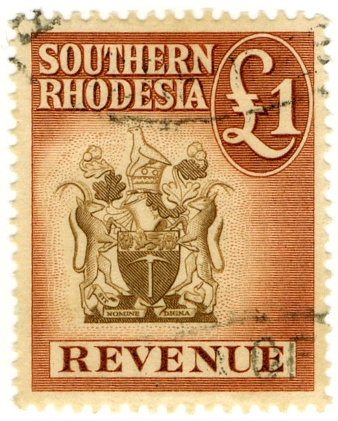 (I.B) Southern Rhodesia Revenue : Duty Stamp &Acirc;&pound;1
