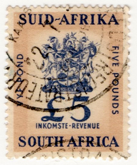(I.B) South Africa Revenue : Duty Stamp &Acirc;&pound;5