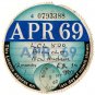 (I.B) GB Revenue : Car Tax Disc (New Hudson Motorcycle 1969)