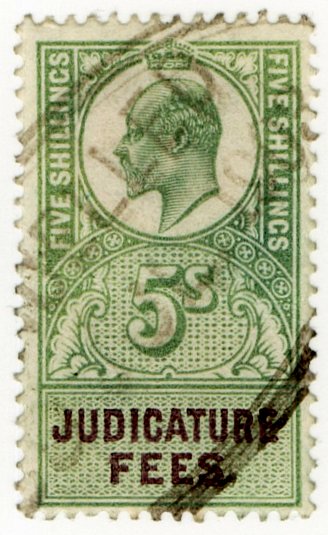 (I.B) Edward VII Revenue : Judicature Fees 5/-