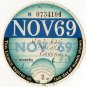 (I.B) GB Revenue : Car Tax Disc (Vauxhall 1969)