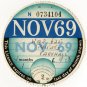(I.B) GB Revenue : Car Tax Disc (Vauxhall 1969)