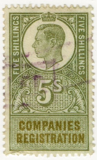 (I.B) George VI Revenue : Companies Registration 5/-