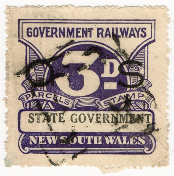 (I.B) Australia - NSW Railways Parcel 3d (State Government)(inv wmk)