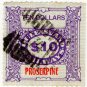 (I.B) Australia - Queensland Railways : Parcel $10 (Proserpine)