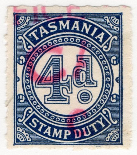 (I.B) Australia - Tasmania Revenue : Stamp Duty 4d
