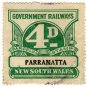 (I.B) Australia - NSW Railways Parcel 4d (Parramatta)