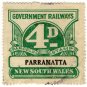 (I.B) Australia - NSW Railways Parcel 4d (Parramatta)