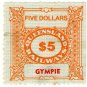 (I.B) Australia - Queensland Railways : Parcel $5 (Gympie)