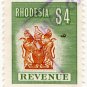 (I.B) Rhodesia Revenue : Duty Stamp $4