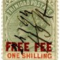 (I.B) Trinidad & Tobago Revenue : Free Fee Stamp 1/-