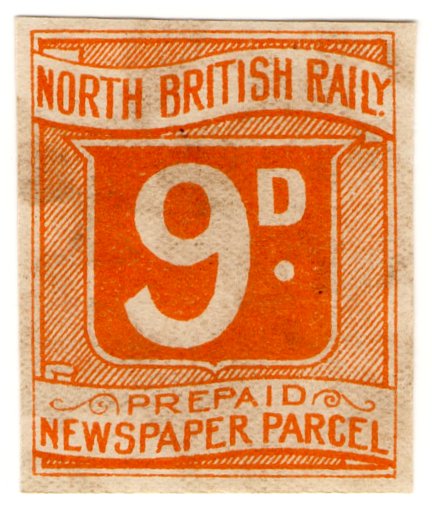 (I.B) North British Railway : Newspaper Parcel 9d